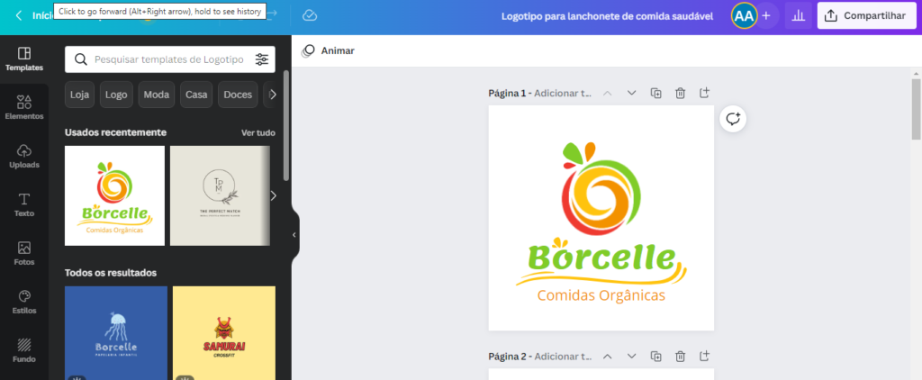Como editar logo no Canva